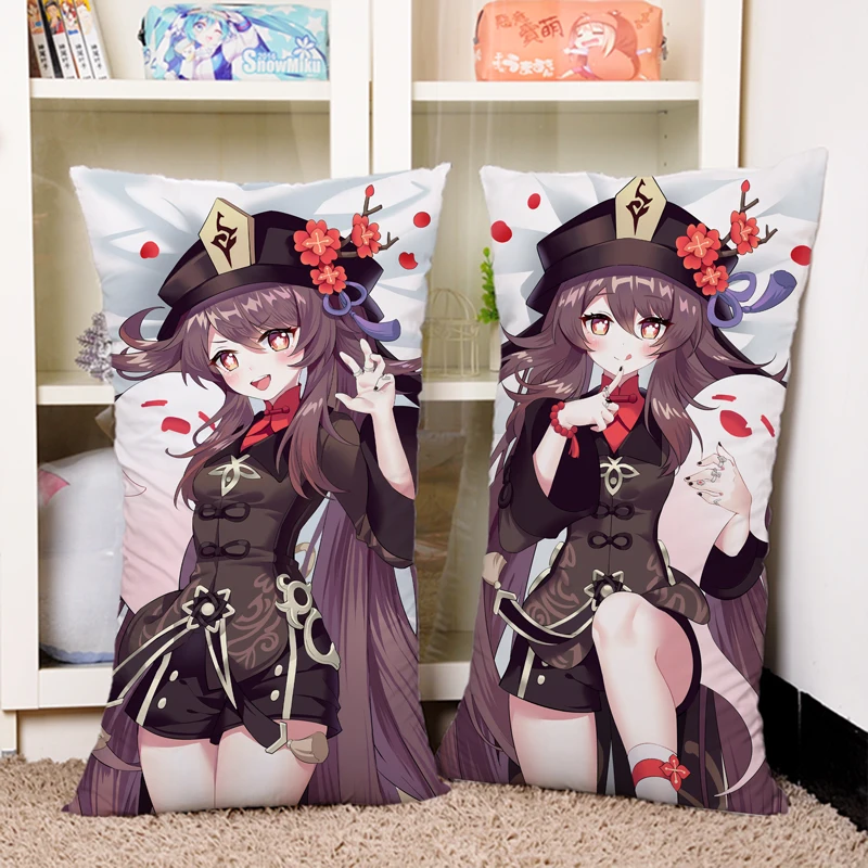 

40*70CM Double sided printing Anime Game Project Hu Tao doll Pillow Toys gifts