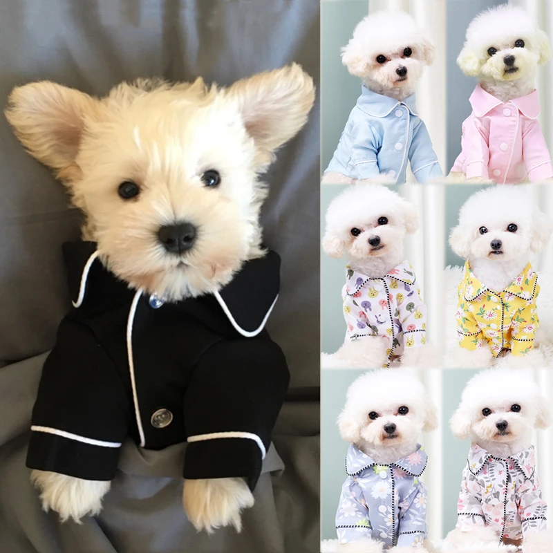 

Designer Dog Clother Pajamas Fashion Shirt Luxury Coat Jacket Leisure Wear for Small Medium Cat Chihuahua Bulldog Pet Supplies