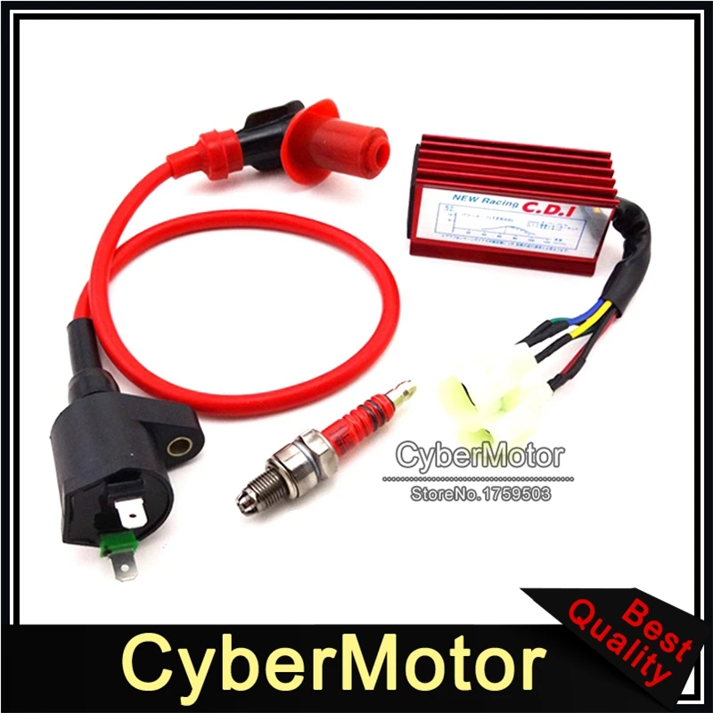 Красная гоночная катушка зажигания AC CDI A7TC Свеча для XR50 XR70 XR80 XR100 CRF50 CRF70 CRF80 CRF100