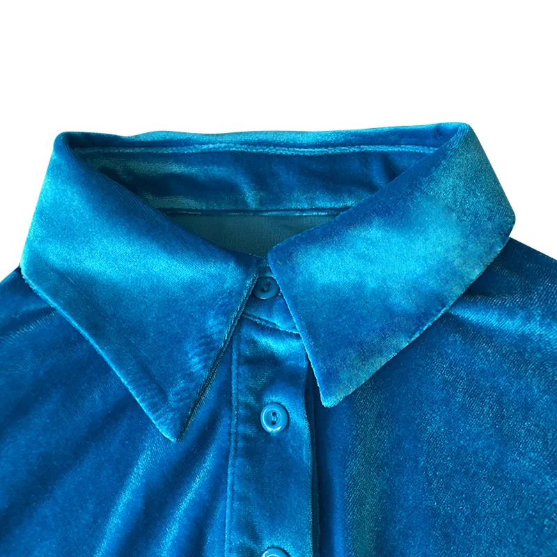 

Women Elegant Short Sleeve Skinny Mini Dress Summer Turn-Down Collar Ruched Shirt Dress Green Blue Slim Party Dresses Vestido