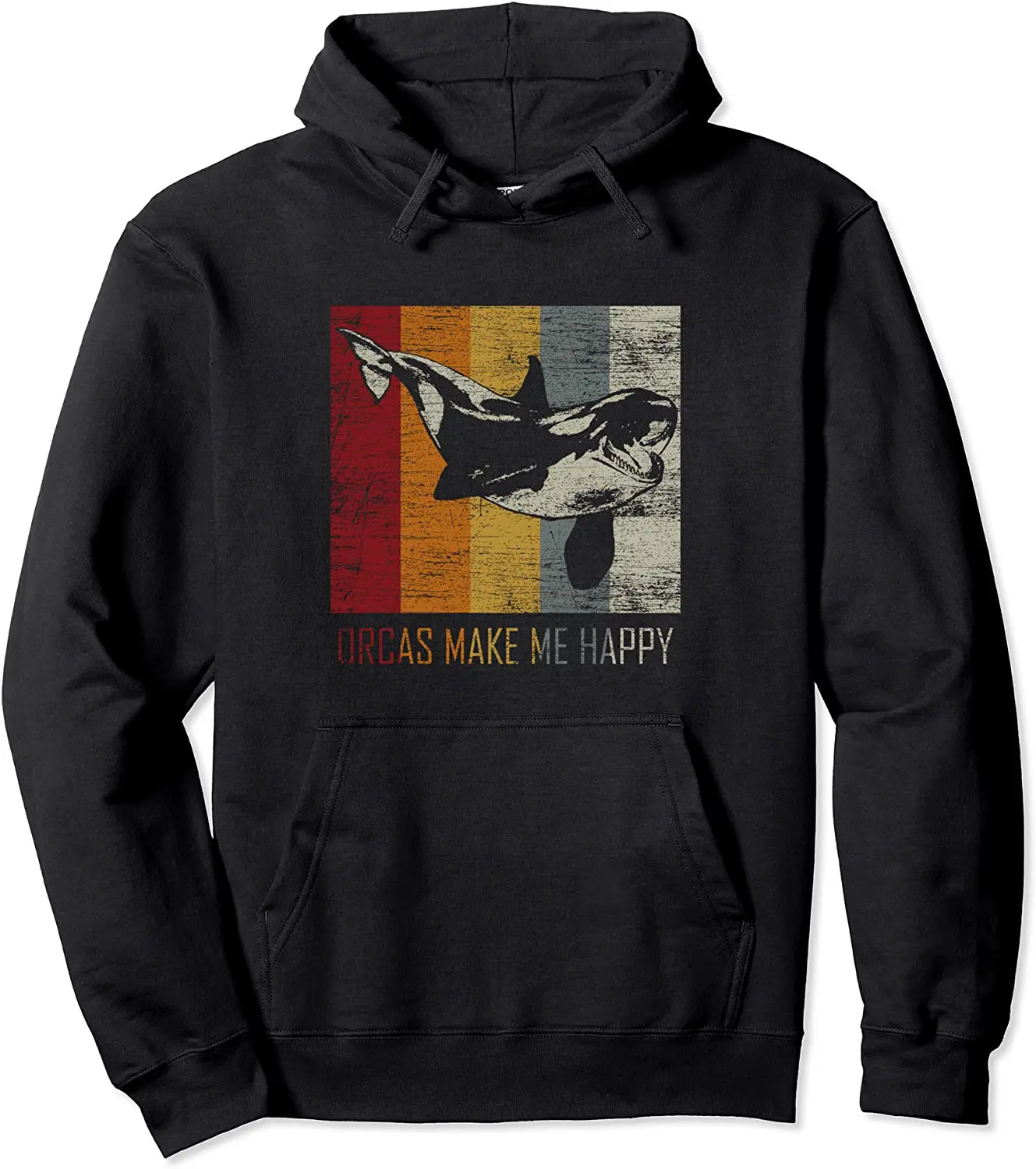 

Orcas Make Me Happy Animal Orca Killer Whale Pullover Hoodie
