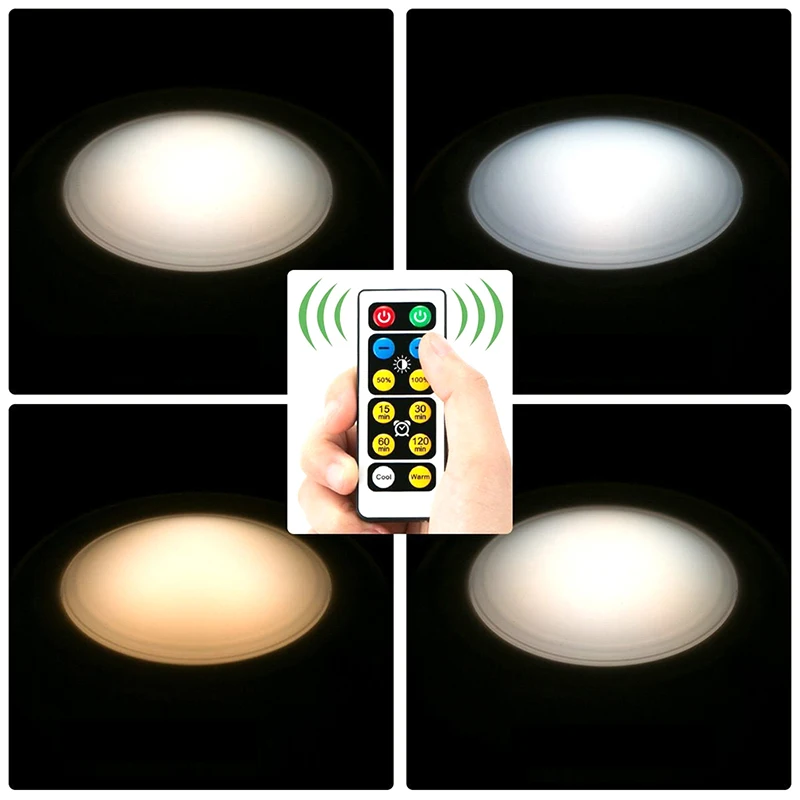 Двойной белый свет под шкаф Беспроводной датчик касания с регулируемой яркостью