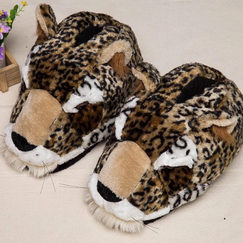 Indoor Slippers Special offer custom a warm winter home panda cotton slippers thick hard bottom shoes on floor lovers shoes