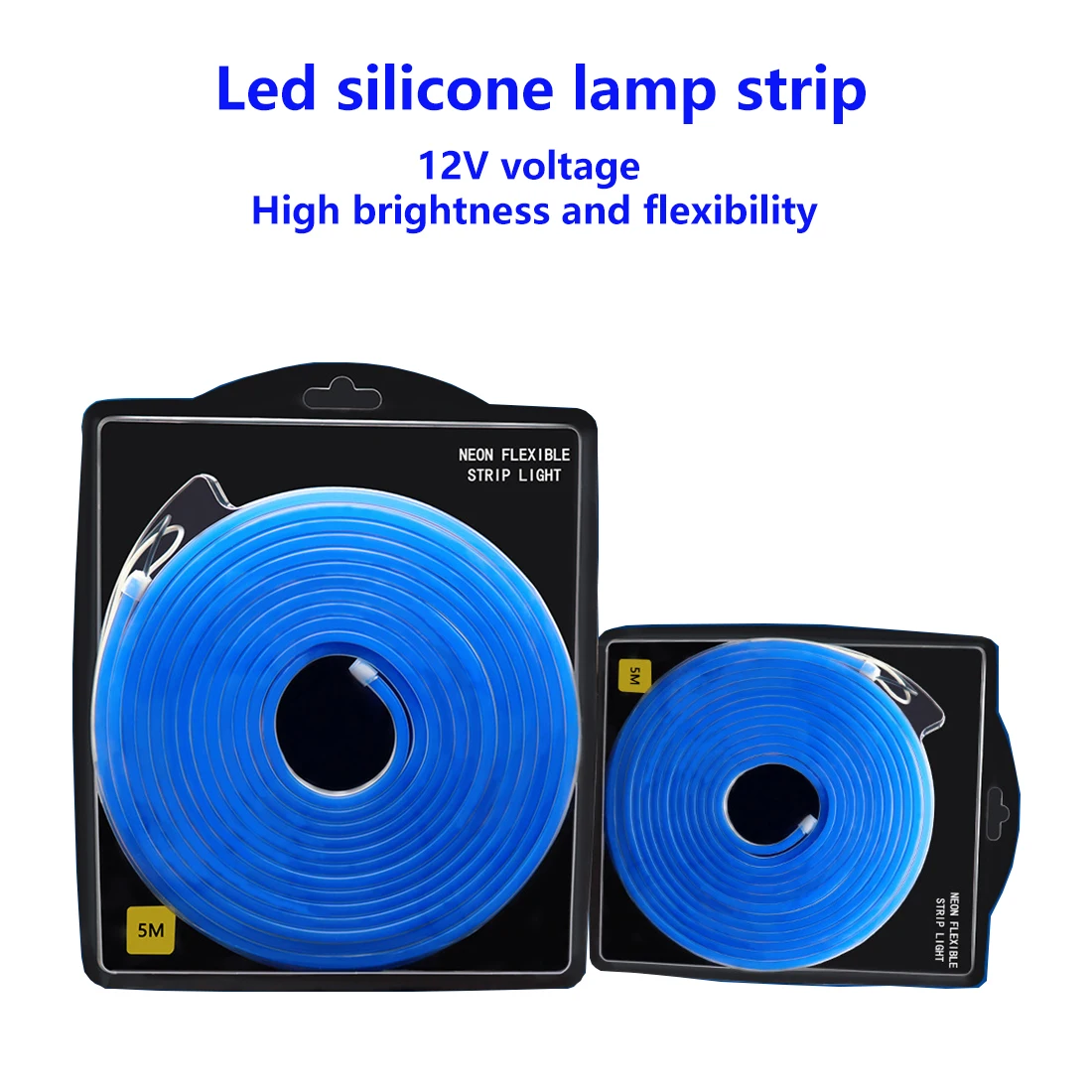 Flexible Neon Strip 5 Meters Set 6*12mm DC 12V24V Silicone Material/Modified Rubber Waterproof IP6 Modeling Led Light