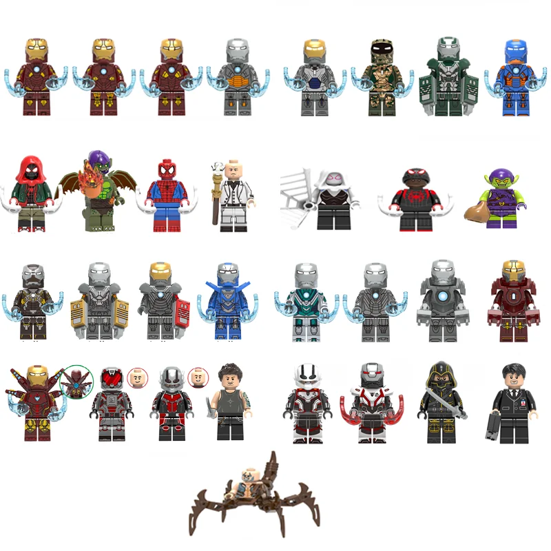 Супергерои одна распродажа строительные блоки фигурки Железный человек Человек