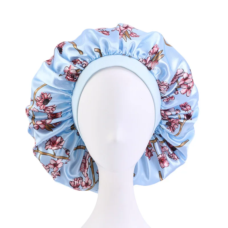 

Satin plus-Sized Size Nightcap Artificial Silk Nightcap Tam-O'-Shanter Beauty Salon Home Hat Thermal Heat Cap Bonnet Wholesale