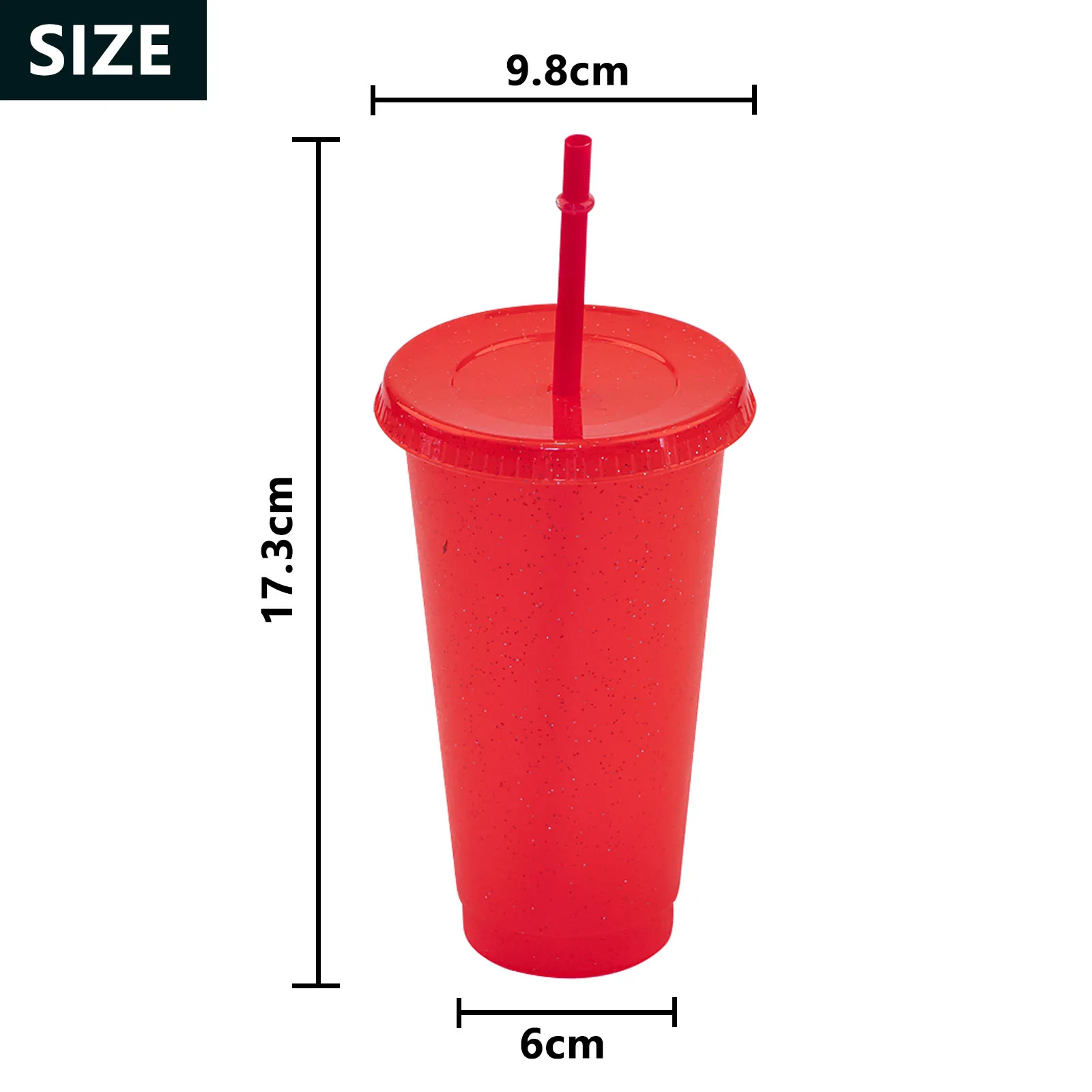 Powder Shiny Reusable Straw Cup Sequined Glitter Coffee Juice Mug Personalized Plastic Bottom Outdoor Portable | Дом и сад