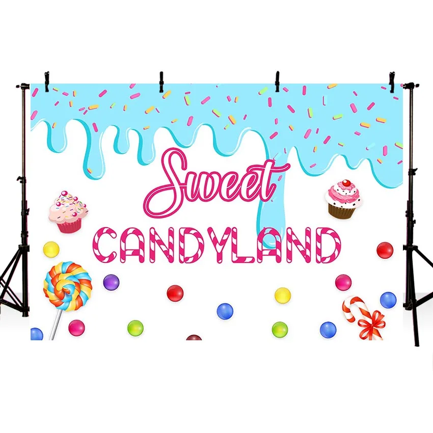 Фоны Avezano Sweet Candyland для фотосъемки в честь летнего дня рождения ребенка|Фон