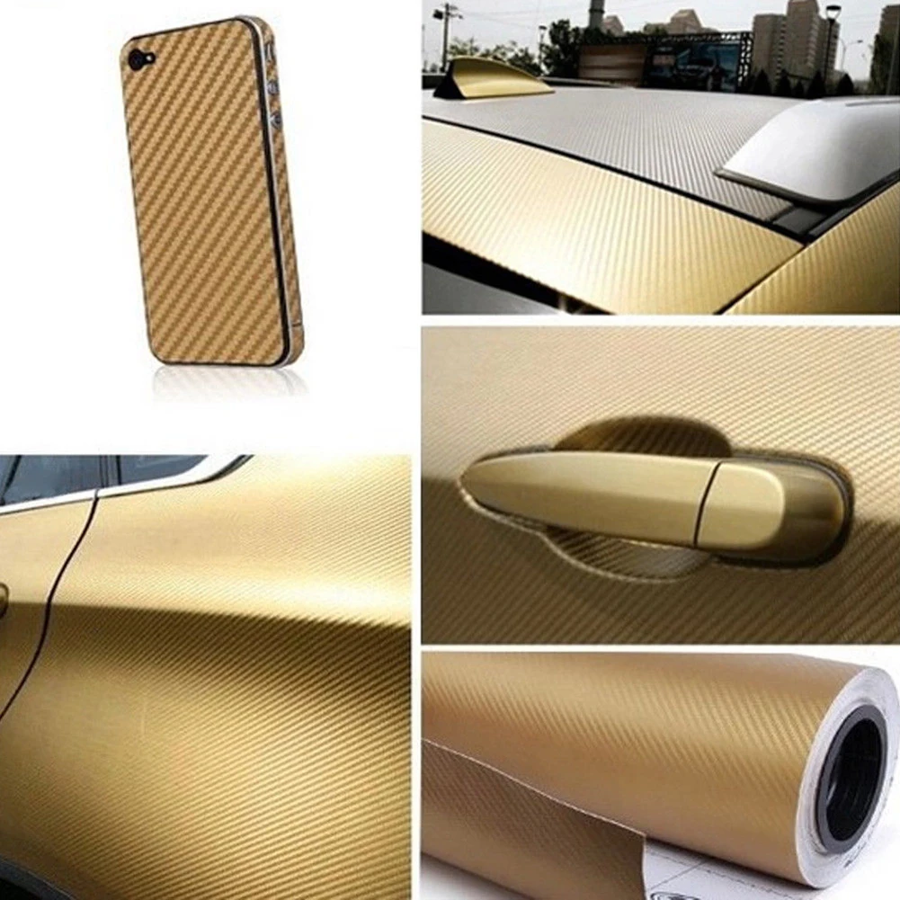 Автомобильные 3D наклейки из углеродного волокна Защитная пленка для кузова