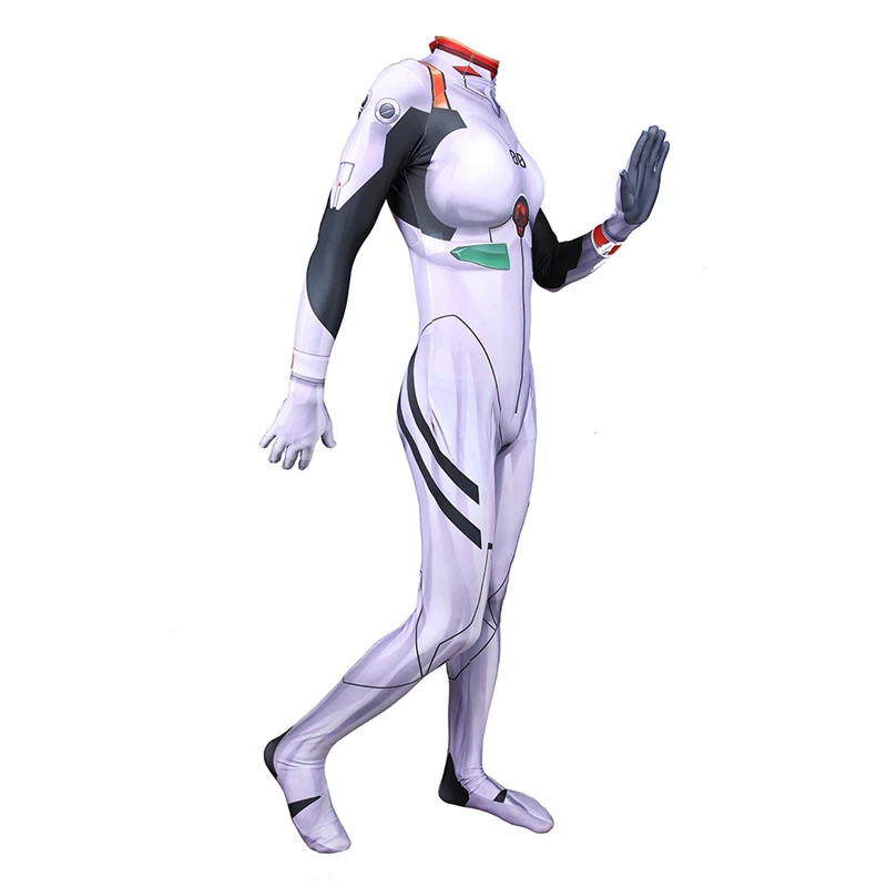 Эва аниме Jumpsuits Комбинезоны Косплей Костюм неоновый Genesis Evangelion комбинезон унисекс лайкровый зентай длинный рукав полноразмерный костюм