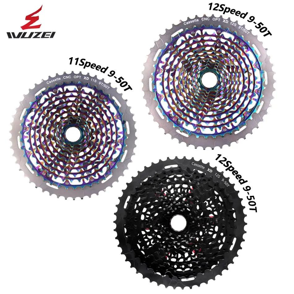 WUZEI 11S 12 S 9 50T кассеты Сверхлегкий свободного хода 11/12 Скорость ULT MTB велосипеда