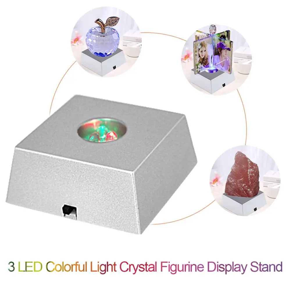 3 светодиосветодиодный красочная фонарь лазерная вращающаяся подставка для