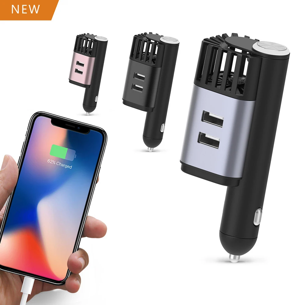 

Автомобильный очиститель воздуха 12 В/24 В 24 Вт USB, автомобильное зарядное устройство, подключаемый ионный антимикробный автомобильный дезод...