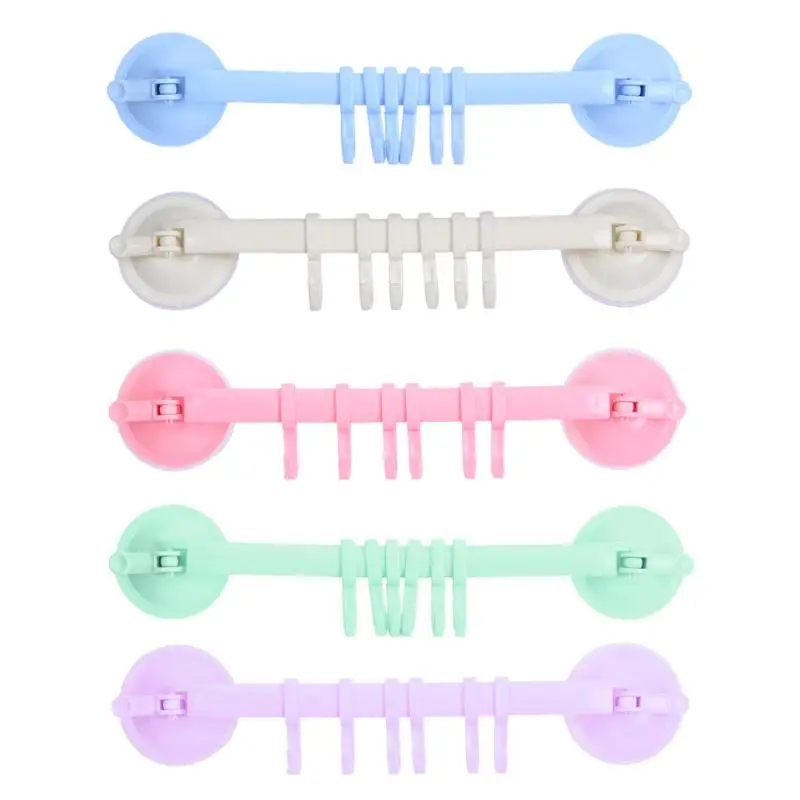 Пластиковая вешалка на присоске для кухни органайзер полотенец одежды ванной