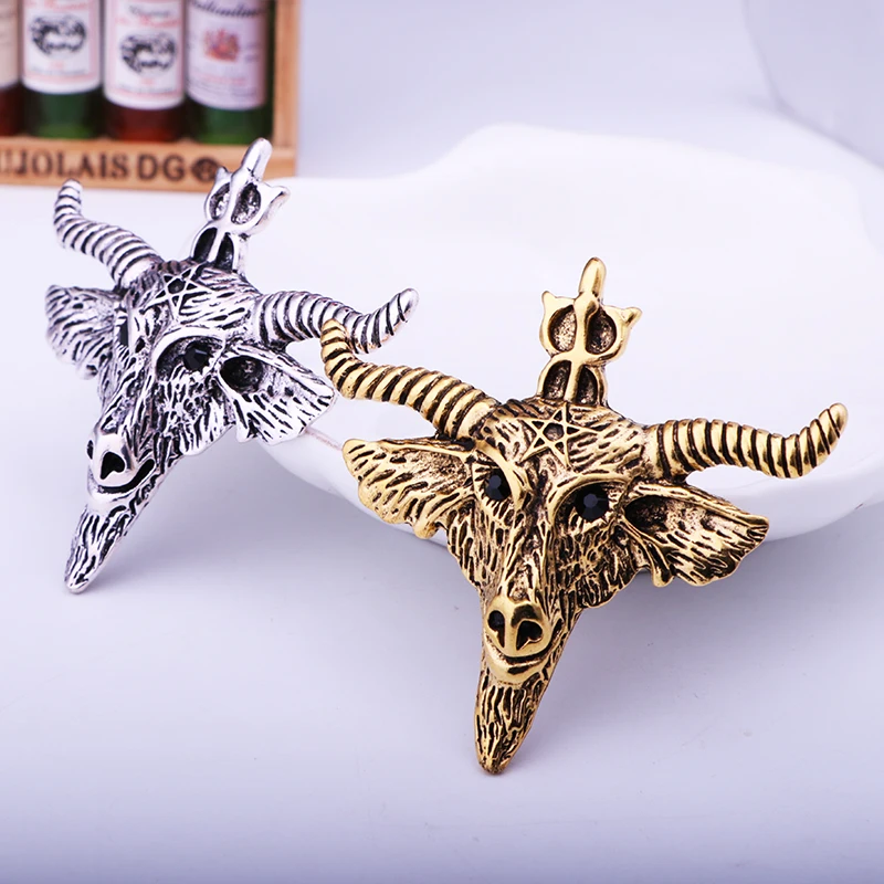 Bull Head Brooches For Men Crystal Hollow Bison Brooch Pins Animal Jewelry |
