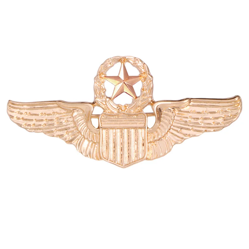 Мода США ВВС Insignia Военная школа полицейский Броши властный пять крыло со звездой нагрудный знак брошь значок Мужские аксессуары