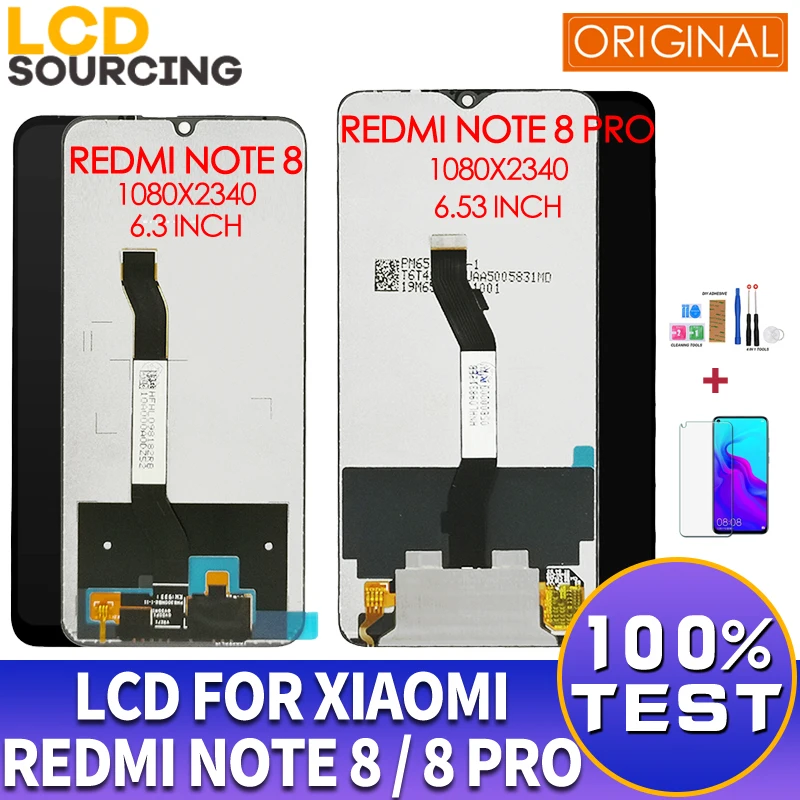 

ЖК-дисплей для Xiaomi Redmi Note 8, M1908C3JH, сенсорный экран с дигитайзером в сборе для REDMI NOTE 8 PRO, M1906G7I, сменный ЖК-экран