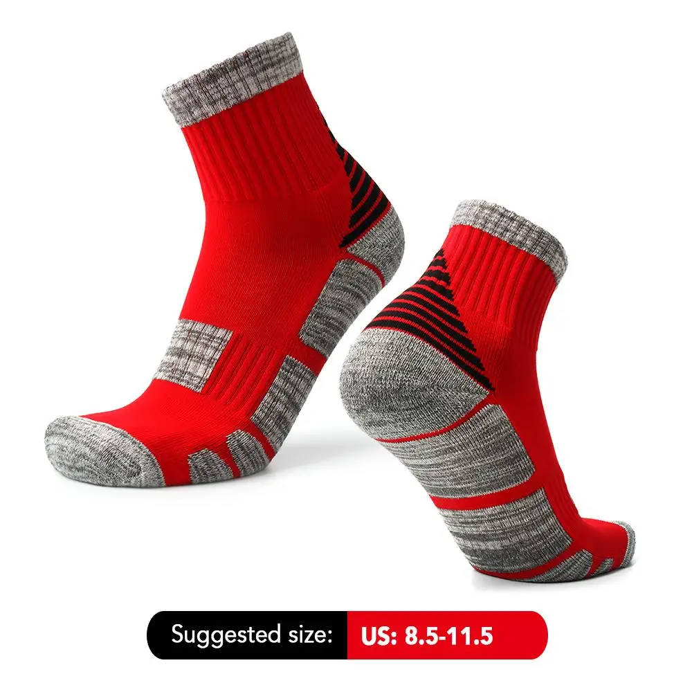 

1 Pairs Unisex Sports Socks Anti Slip Sports Performance Socks Athletic Crew Socks Basketball Soccer Running Climbing Trekking