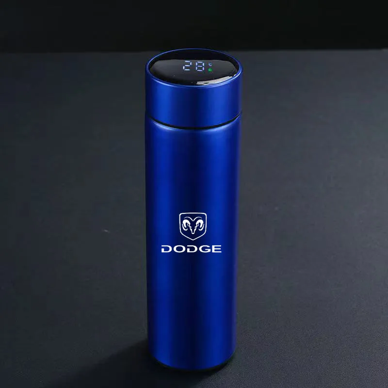 

500ML Intelligent Display Temmperature engraving logo Stainless Steel Vacuum Water Cup For audi bmw benz honda toyota Ford tesla