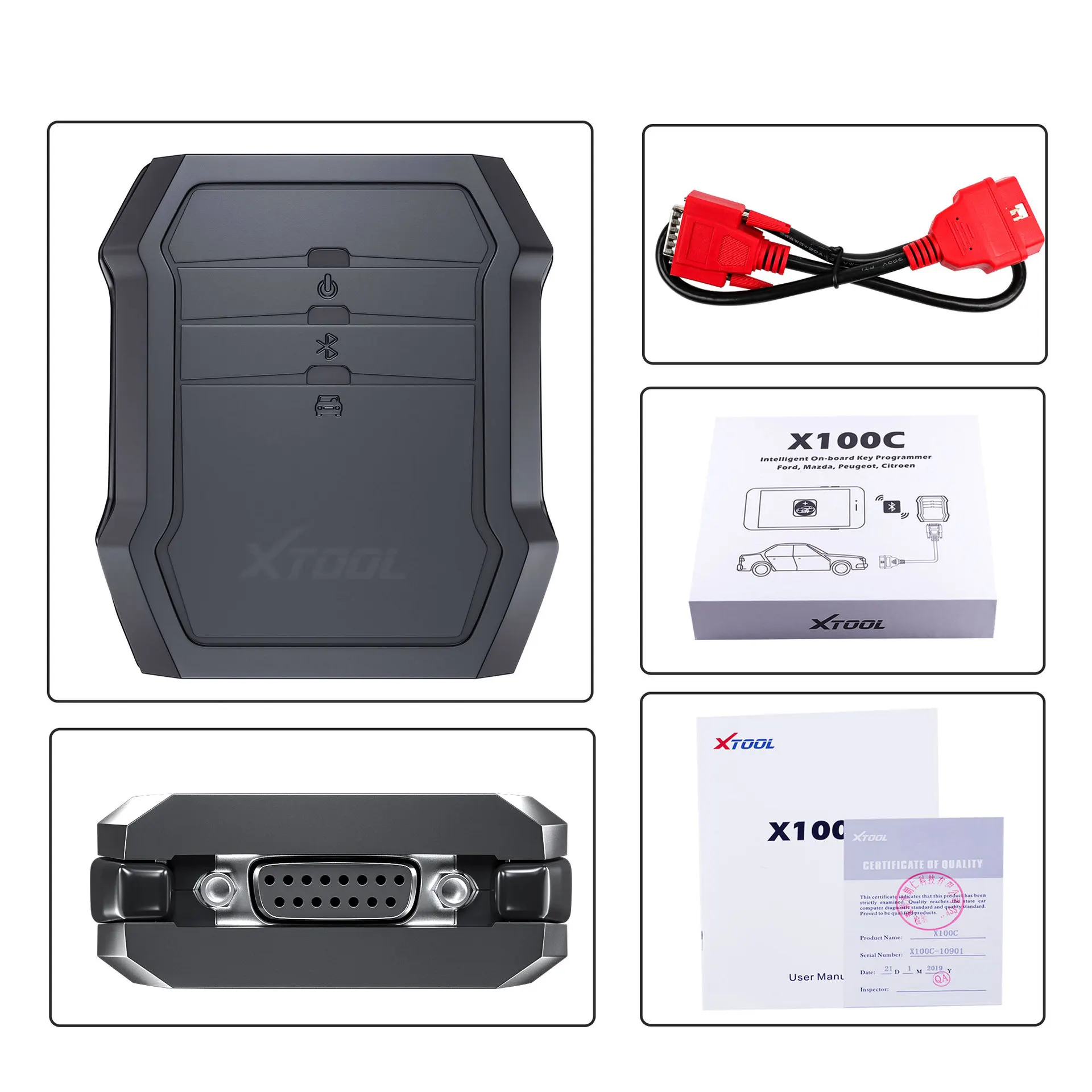 XTOOL X100C считыватель штырьковых кодов для Ford/Mazda/Peugeot/ключ Citroen программатор Android IOS