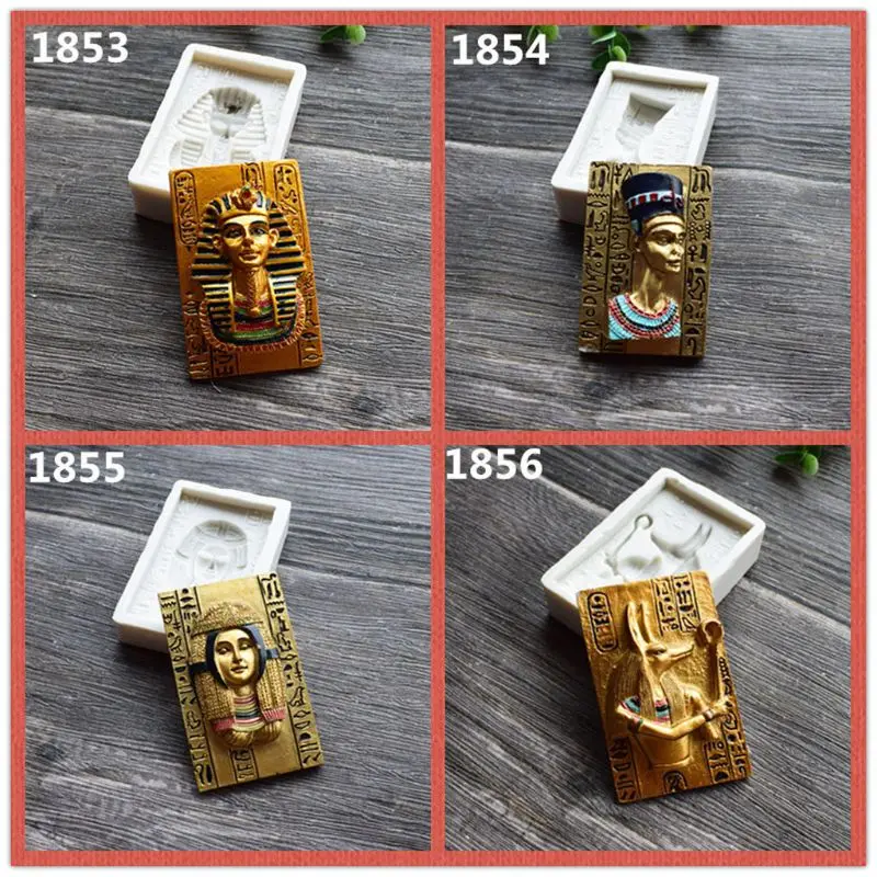

Egyptian Pharaoh Resin Mold Silicone Fondant Cake Decor Polymer Clay Resin Mold 62KE