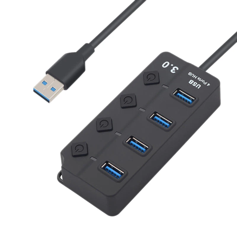 Usb хаб 3 0 5 Гбит/с высокоскоростной 4 порта концентратор разветвитель вкл/выкл