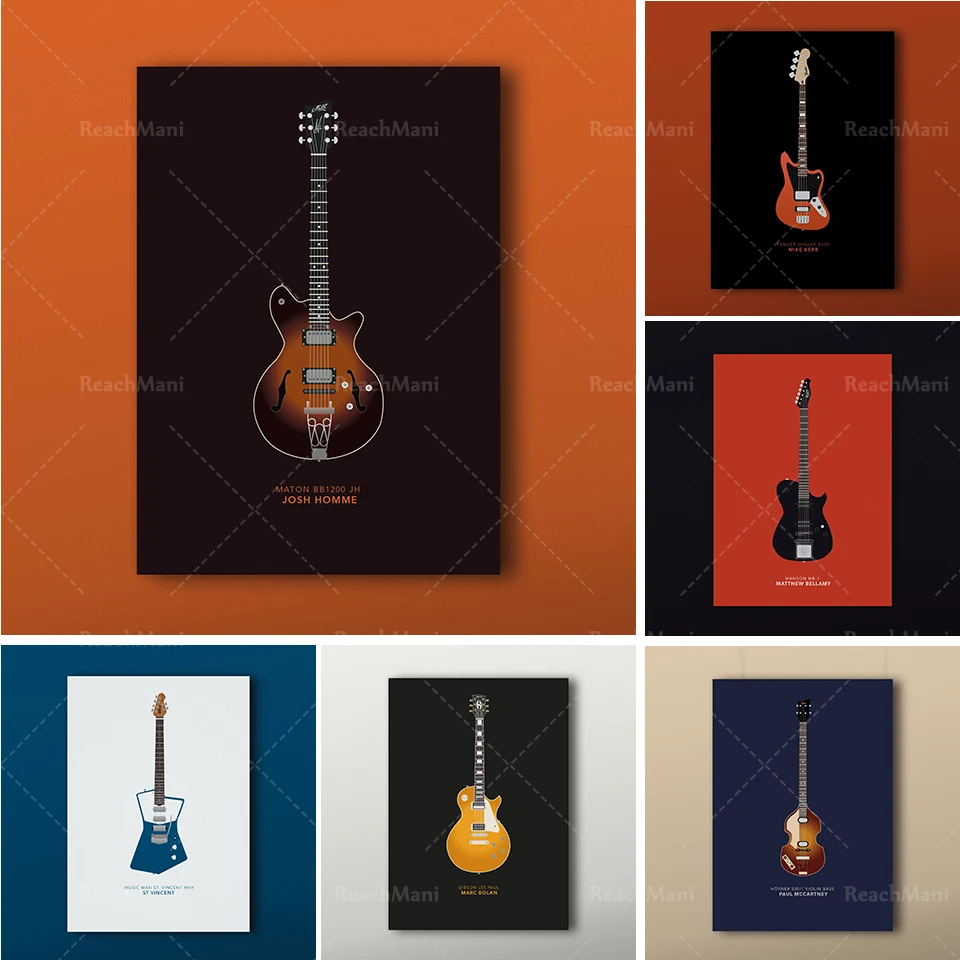 

Music posters, wall art, home decor, guitar posters