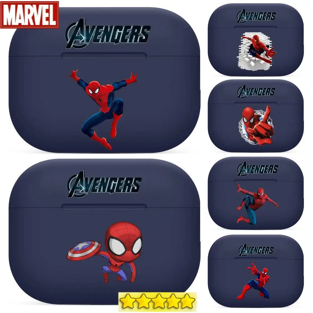

Spider-Man Marvel For Airpods pro 3 case Protective Bluetooth Wireless Earphone Cover Air Pods airpod case air pod cases Navy 1