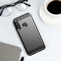 for huawei honor 9c case rubber bumper silicone anti knock carbon fiber cover for honor 9c phone case for honor 10x lite case