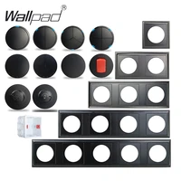 wallpad l6 black 1 2 3 4 gang intermediate wall switch motion body sensor step light cooker unit p70 plastic free combination