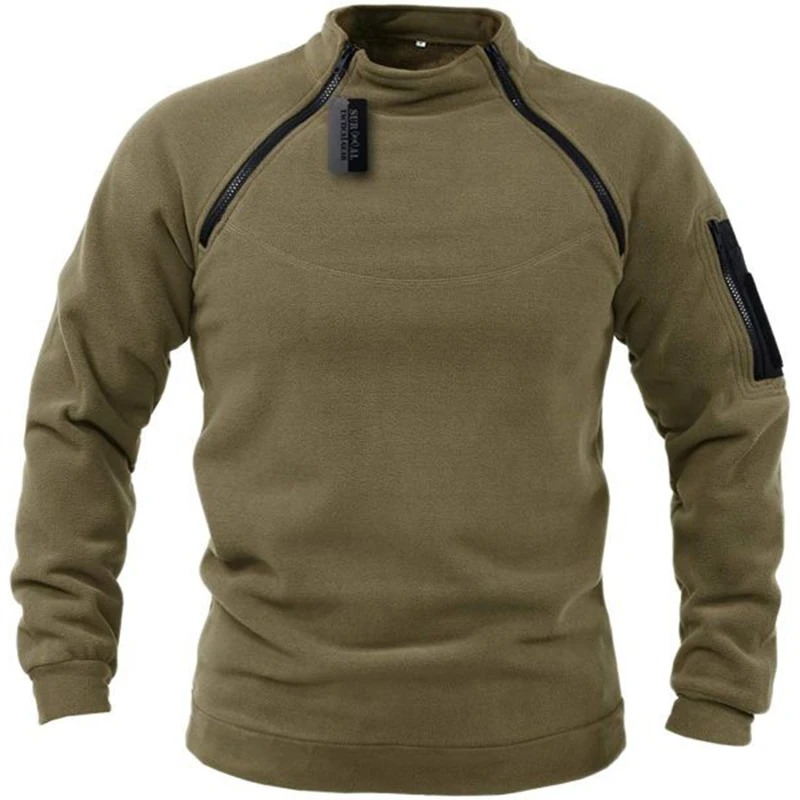 

Толстовка мужская зимняя на молнии, утепленный плюшевый Топ в стиле хип-хоп, уличный пуловер, свитшот, худи, однотонная Толстовка