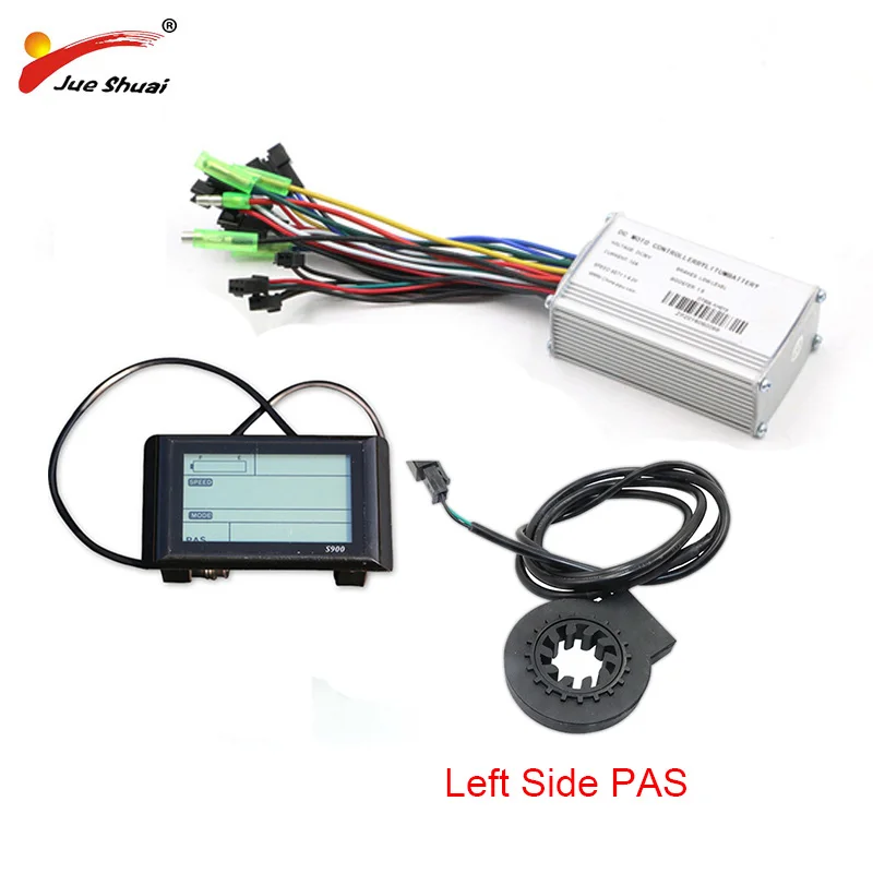 JS 48V 350W 500W DC контроллер Набор S900LCD дисплей метр PAS набор E-bike конверсионный комплект Двойной Режим Датчик Холла и датчик Холла меньше