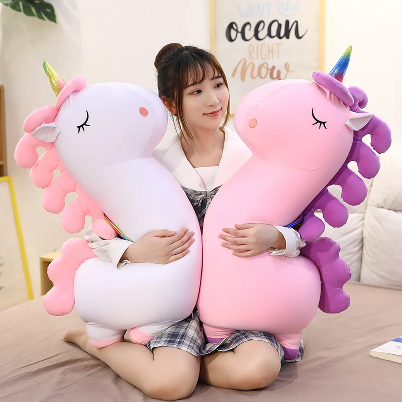 Горячие 60 см 80 милые Huggable Единорог плюшевые мягкие игрушки мультфильм прекрасная