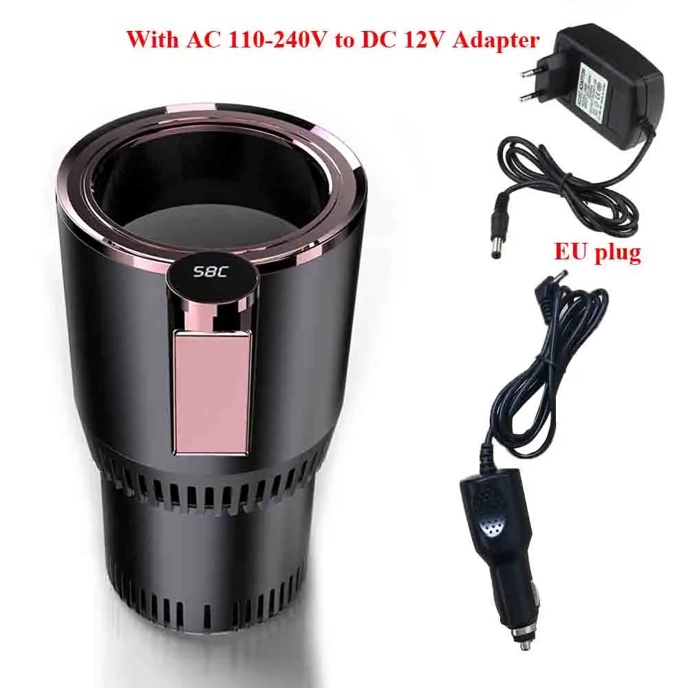 

Touch Screen Cooling Beverage Drinks Cans Smart Car Cup Holder Cooler Warmer Auto Cup Drink Holder for Camping Travel Driving