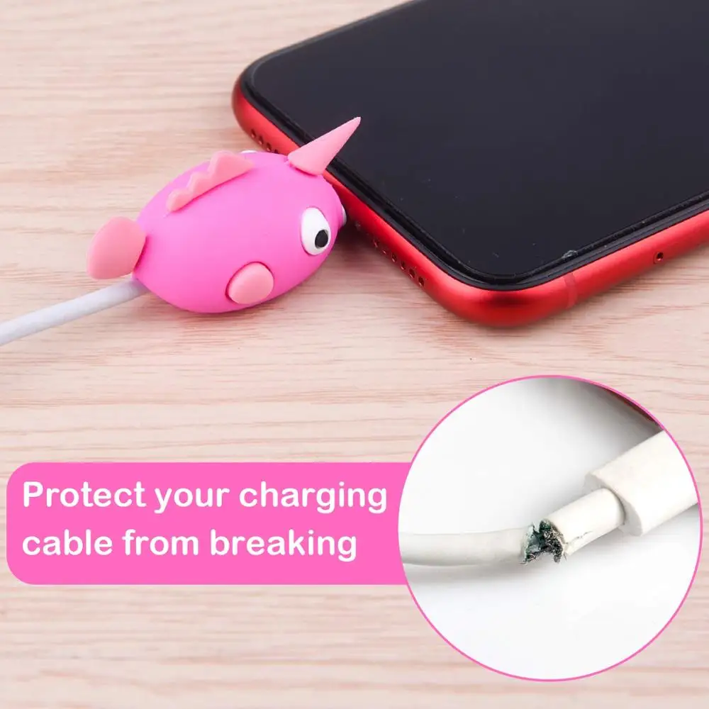 18 шт. защитный кабель для iPhone/ipad USB Lightning Кабель Милая Рыба единорог животные