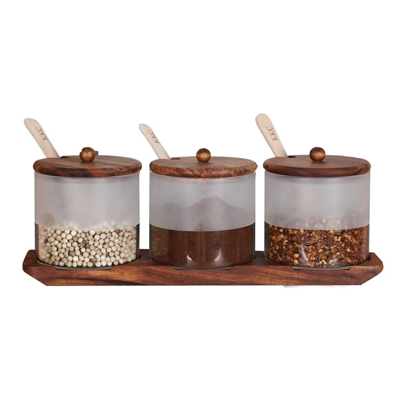 

3 шт., стеклянные банки для хранения сахара и соли