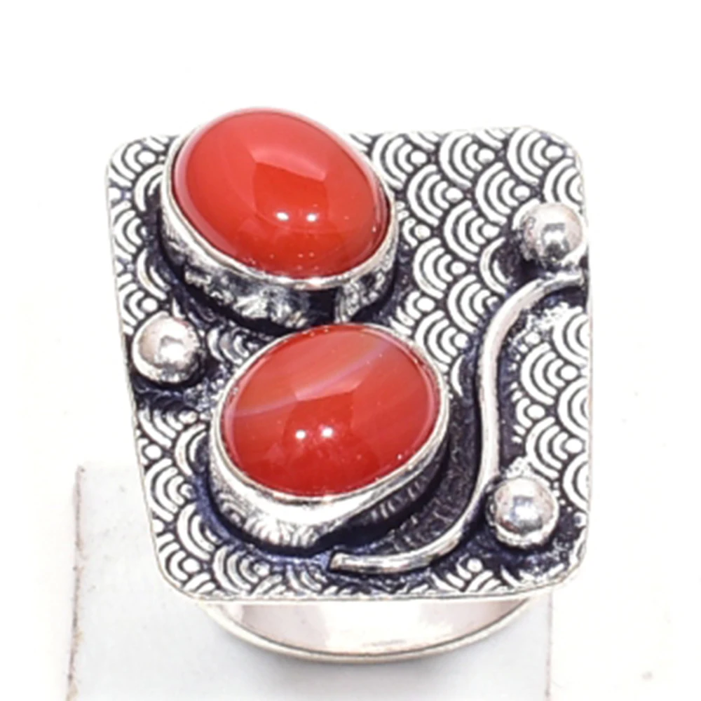 

Genuine Carnelian Silver Overlay over Copper, Hand Made Women Jewelry gift , R6616