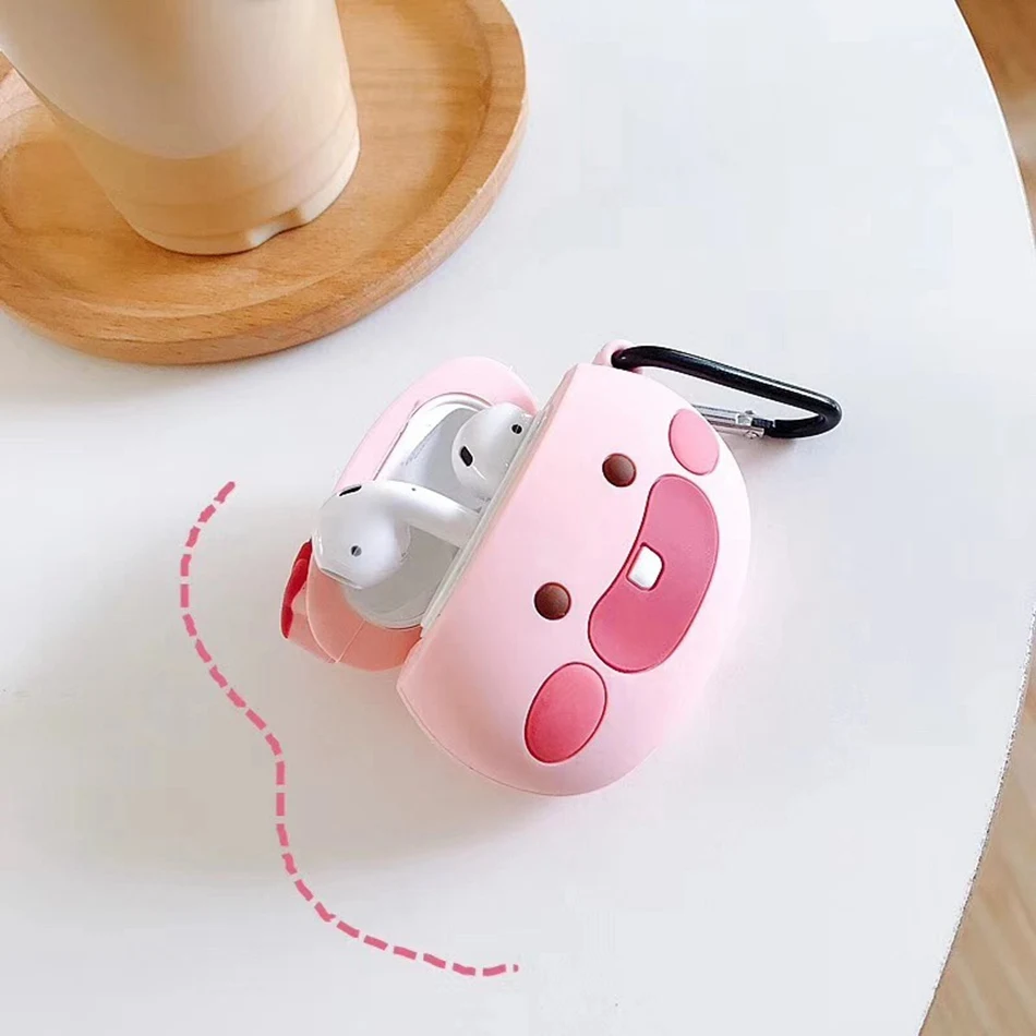 Чехол для наушников AirPods с 3D рисунком "День человека", "зуб персик", Чехол для наушников Airpods 2/i10/i11 TWS, защитная крышка, крючок карабина