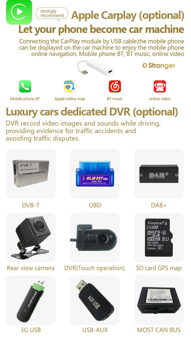 

Hualingan For Benz ML/GL 8823 2005 2006 2007 2008 2009 2010 2011 2012 car navigation player multimedia carplay android-auto