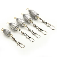 1 pcs 6 sizes drilled fishing lead mould weights swivels connector ring sinkers leader fishing tackle accessory tool