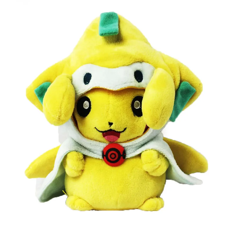 Takara Tomy Pokemon Plush 3Pcs/Set Pikachu Cosplay Jirachi Victini Togedemaru Cotton Stuffed Dolls Children Toys Christmas | Игрушки и