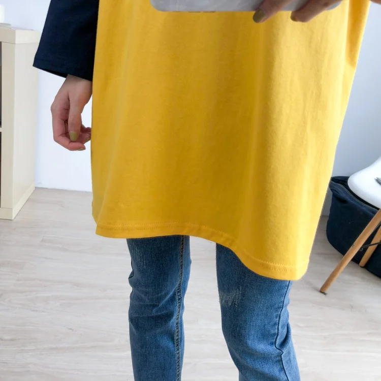 Футболка для грудного вскармливания контрастных цветов оранжевая синяя