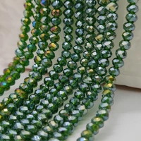 2 3 4 6 8mm dark green czech glass faceted crystal beads round spacer loose beads for jewelry making accessories bracelet diy