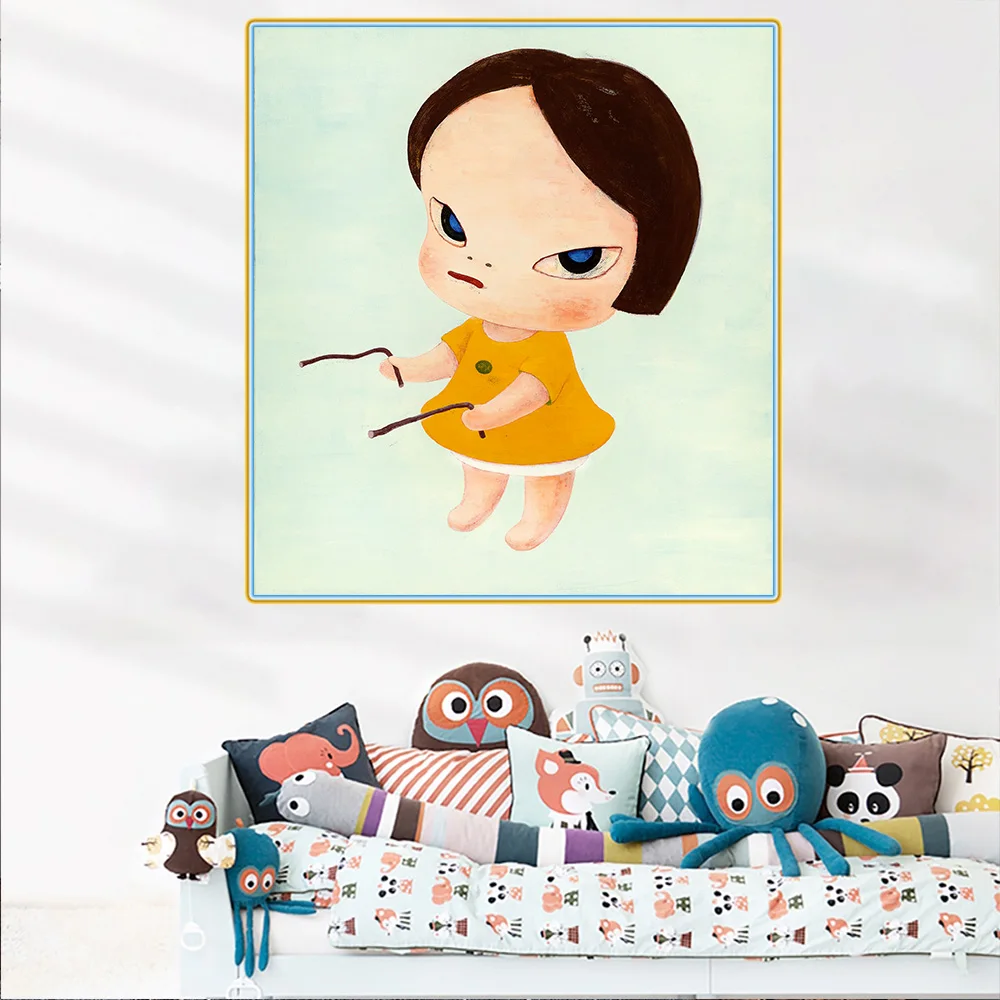 

Yoshitomo Nara"Looking For A Treasure"Canvas Oil Painting Unframed Modern Artwork Wall Art Aesthetic Home Interior Decoration