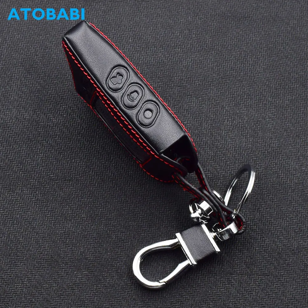 

Leather Car Key Cases For Tomahawk TZ-7010 9020 9030 TZ9030 Two Way Car Alarm System LCD Remote Control Fobs Protector Cover