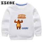 Милые детские толстовки с изображением медведя солнечного света, детские толстовки, забавный детский пуловер, топы, одежда для девочек и мальчиков, KYT5426