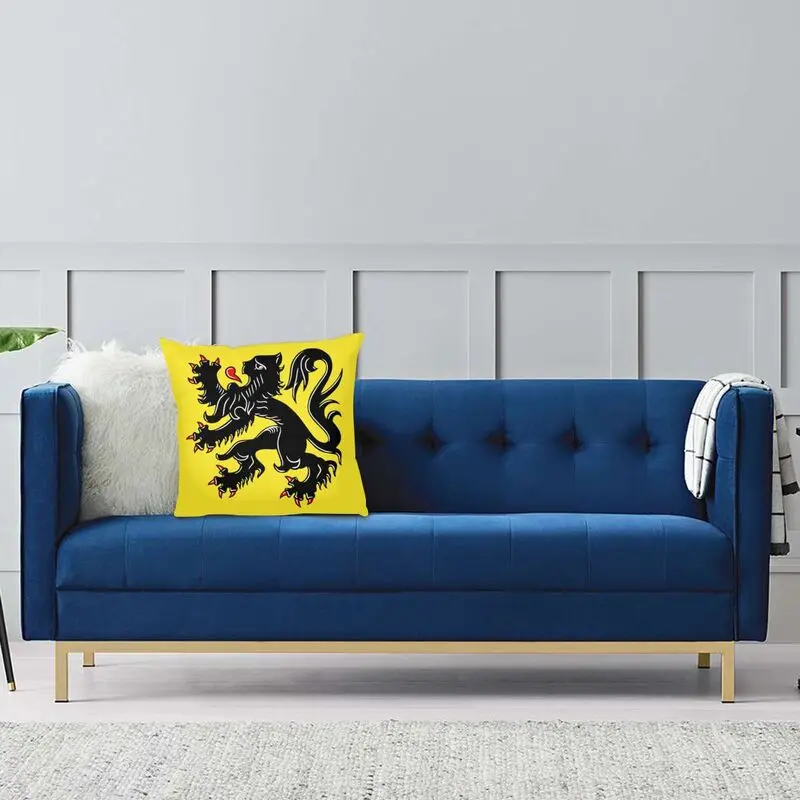 Наволочка с флагом флага домашняя декоративная наволочка фламиндским львом