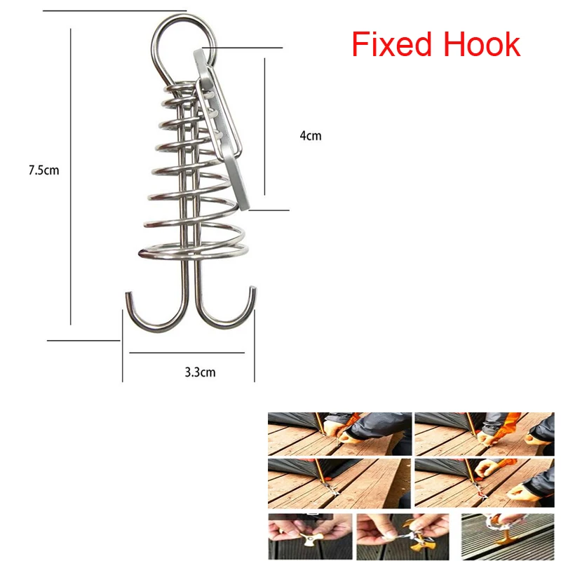 5/10pcs Tent Clip Lock Grip Awning Clamp Pegs Canopies Camping Travel Tarps Clip Hook Anchor Rope Caravan Outdoor Accessories