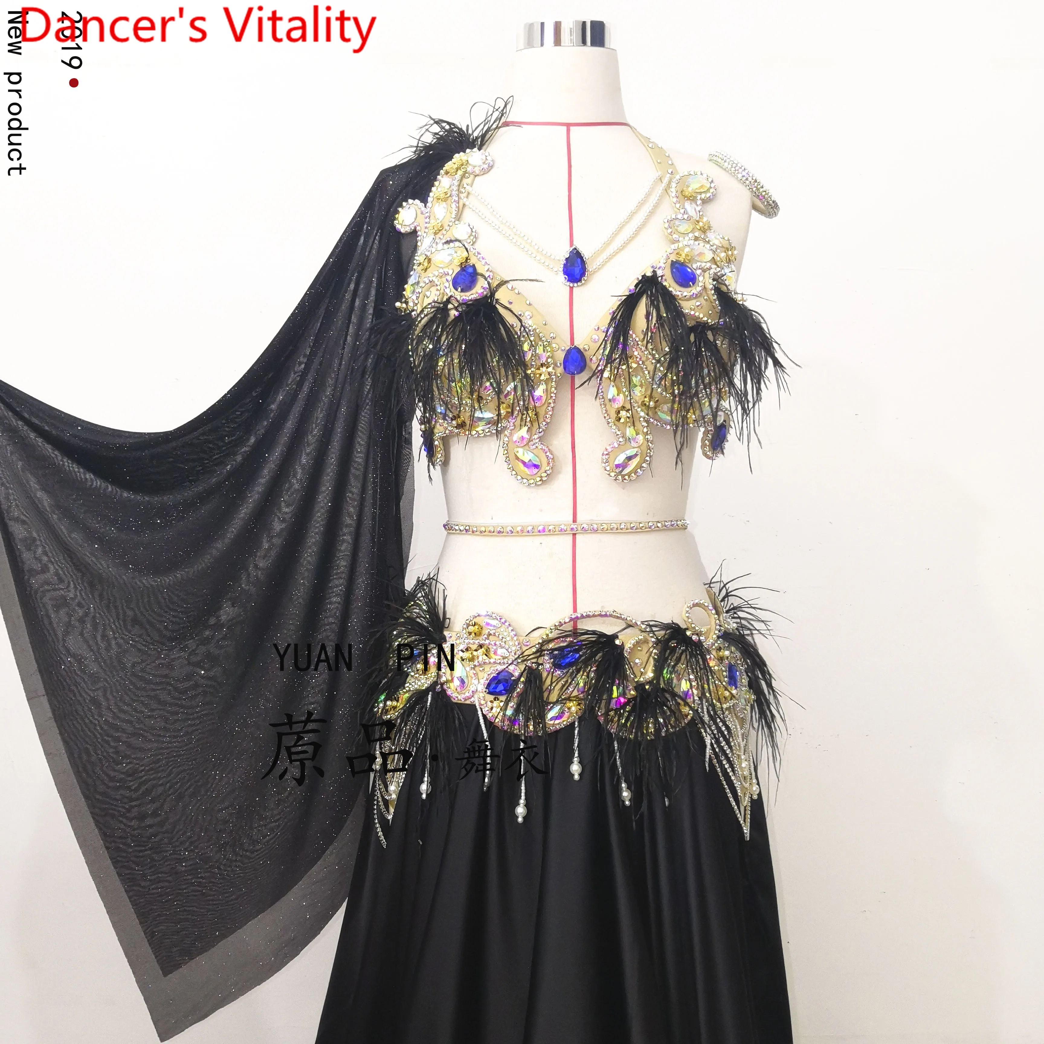 Новый костюмы для танца живота платье танцев Для женщин высокая конец