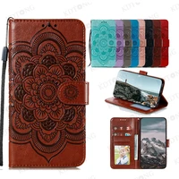 fashion mandala flip leather case for oppo reno 3 4 5 pro plus retro card pack case for oppo realme narzo 6 c11 pro cover coque